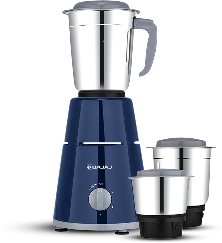BAJAJ GX 1 500 W Juicer Mixer Grinder(410570 | 3 Jars | Blue)