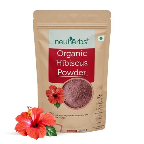 Neuherbs Organic Hibiscus Powder For Women & Men (100 gm, Pack of 1) | Ayurvedic Care To Boost Skin & Hair Health | 100% Natural & Vegan Friendly | Rich in Antioxident & Vitamin C | No Additives