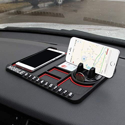 Anti-Slip Car Phone Holder Dashboard Mat – Multipurpose Silicone Pad for Phone, Keys, Sunglasses & Car Accessories