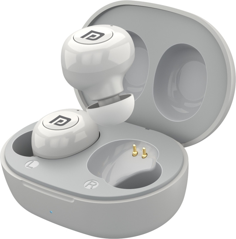 Portronics Harmonics Twins S3 Smart TWS Bluetooth Earbuds,20 Hours Playtime, Booming Bass Bluetooth(White, True Wireless)