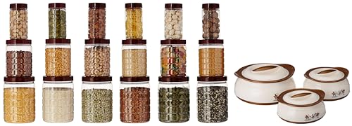 FURNY Zoffery 3 Seater Fabric Sofa Set (Blue)