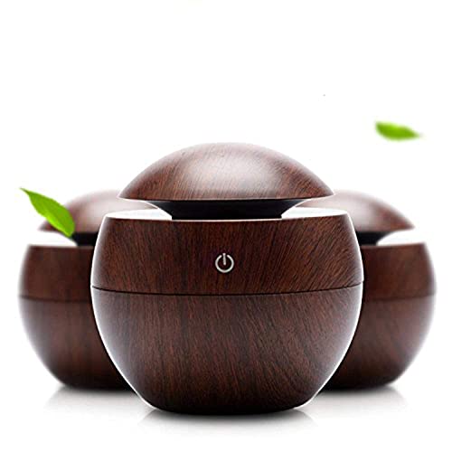 PINLYNE Wooden Cool Mist Humidifiers Essential Oil Diffuser Aroma Air Humidifier with Colorful Change for Car, Office, Babies, humidifiers for Home, air humidifier for Room