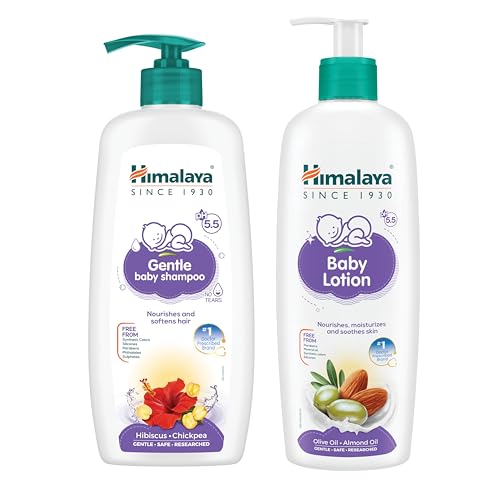 Himalaya Baby Shampoo (400ml) + Baby Lotion (400ml) – Combo Set| No.1 Doctor Recommended Brand