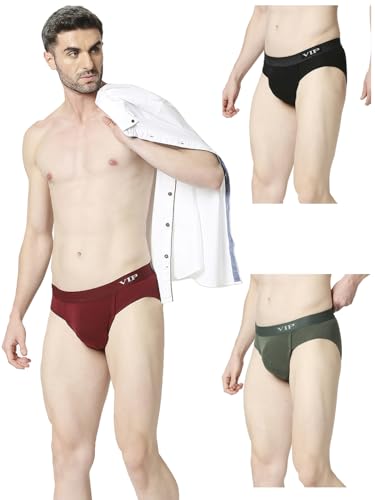 VIP Men’s Cotton Solid Trunks (Pack of 2) (Brando Plain_Assorted