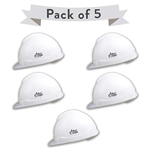 Allen Cooper Industrial Safety Helmet SH-701, Plastic Cradle with Manually adjustable Headband – WHITE (Pack Of 5)