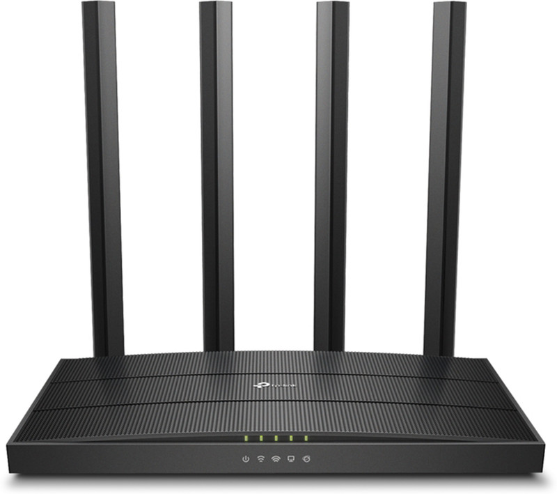 TP-Link Archer C6 Wireless Router 2.4 GHz, 5 GHz 1200 Mbps Wifi Speed Dual Band External Antenna Ethernet (Cable Broadband)(Black)