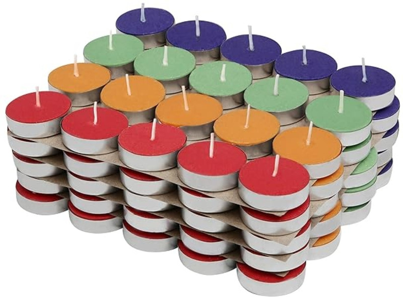 BIndian Tea Light Candle(Multicolor, Pack of 50)