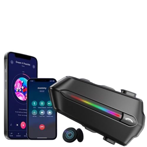 NEXABLENDIX C5S Motorcycle Bluetooth Headset, Wireless Dual Earphone On Ear Helmet V5.3, HD Calling and HiFi Music, IP67 Waterproof, Compatible With All Helmets