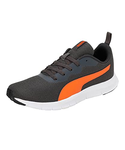 Puma mens Snatch V2 Dark Shadow-Vibrant Orange-White Sneaker – 10 UK (39178302)