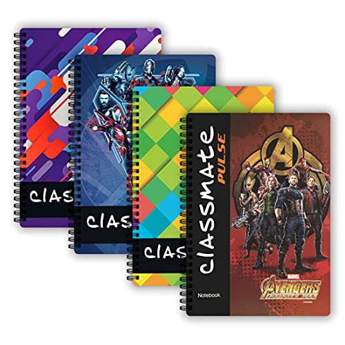 Classmate Pulse Notebook – 267 X 203, 160 Pages, Single Line, Wiro Binding, Multicolor (2105007)