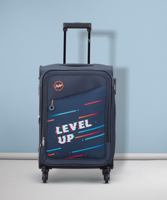SKYBAGS LEVELUP 4W STR (E) 58 D. GREY Expandable  Cabin Suitcase 4 Wheels – 23 Inch