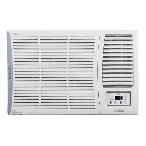Voltas 1.5 Ton 3 Star, Turbo Mode Window AC (Copper Condenser, Anti-Rust Coating, Anti-Freeze Thermostat, WAC 183 Vectra pearl Window Fixed sp, White)