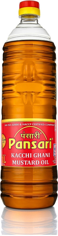 Pansari Kacchi Ghani Mustard Oil Plastic Bottle(1 L)