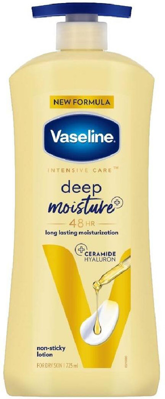 Vaseline Deep Moisture Body Lotion | For Cushion Soft Skin| With Ceramides Hyaluron(725 ml)