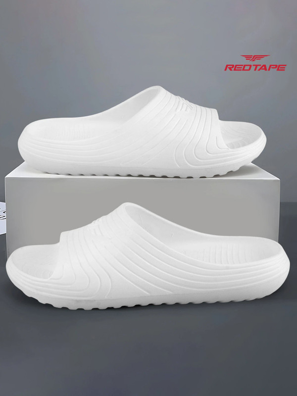 RED TAPE Men Slides(White , 7)