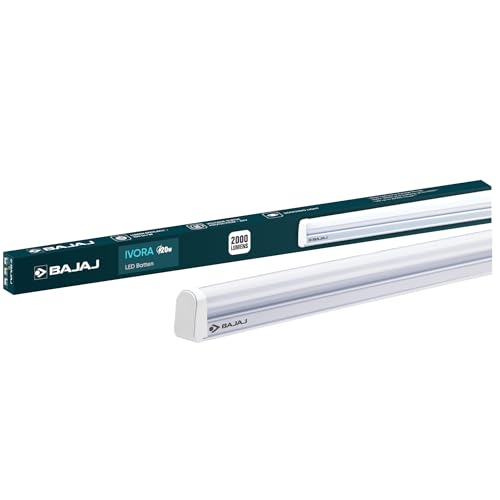Bajaj 20W Cool Day Light LED Tubelight (Pack Of 1) | LED Tube Light For Home | IR Free | UV Free | Voltage Surge Protection Of 4 KV | Bright & Energy Efficient | White | 1 Year Warranty