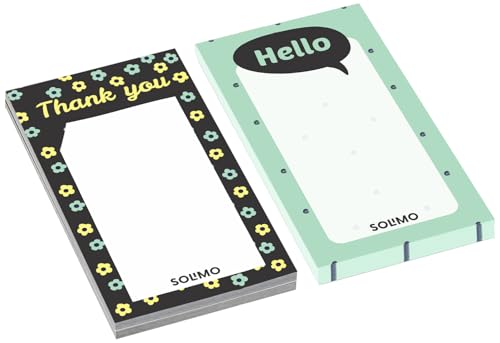 Amazon Brand – Solimo Notepad (6.5” x 3.5”) Daily Undated Planner, Bucket List, Appointments Pad 50 Tear Off Sheets Writing Pad, Set of 4