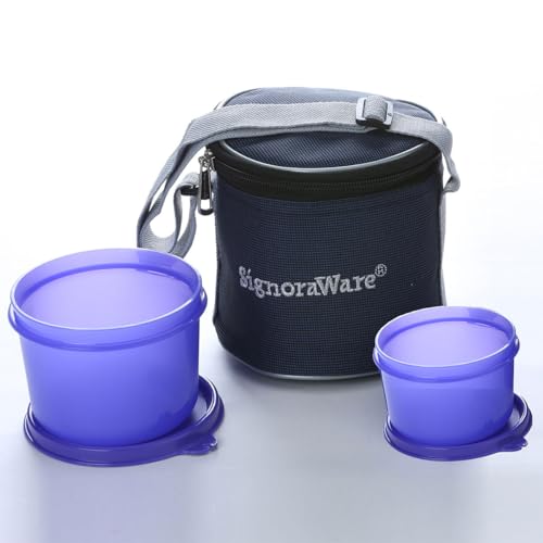 Signoraware Executive Small Lunch Box with Bag, 15cm, Deep Red