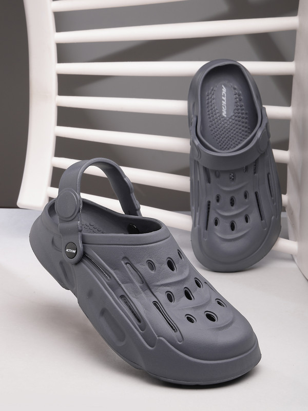 action Lightweight Comfortable Cushioned Stylish Men Sandals(Grey , 9)