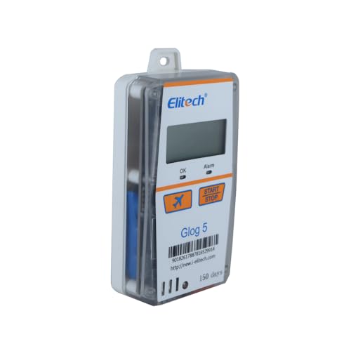 Ship With in 1-Day Advanced IoT Based Single Use Data Logger/Thermal Mapping, With Internal Temp, External temp, Location Sensing via GPS/LBS | Model: Elitech Glog5 TLE (Subscription Validity 90 days)