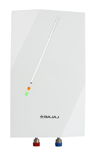 Bajaj Skive 5 Litre Instant Water Heater for home| High Grade SS Tank| Multiple Safety System| Suitable for High Rise| Shock Resistant| Rust Proof Outer| 5-Year* Tank Warranty by Bajaj 【White】