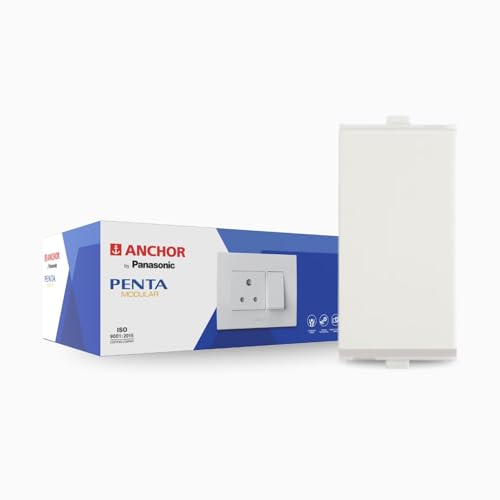 Anchor by Panasonic 16AX, 1 Way Switch, 1 Module, White, Pack of 10