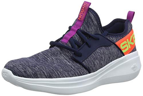 Skechers womens GO RUN FAST – NAVY/MULTI Running Shoe – 3 UK (17617)
