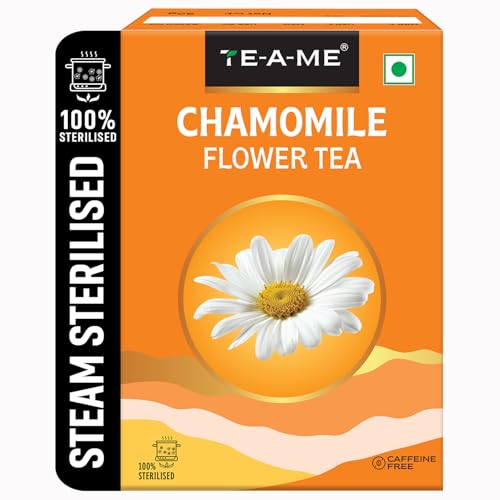 TE-A-ME – Chamomile Tea – 50g (50+ Cups) | Helps in SLEEP & RELAXATION | Herbal – Caffeine Free | Flower Based – Non-Bitter | Chamomile Tea for Sleep