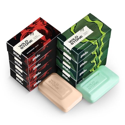 Wild Stone Ultra Sensual and Forest Spice Soaps for Bath, (Pack of 8, 100gm each) | Skin-Friendly & Nourishing Soap | For All Skin Types Body Soap