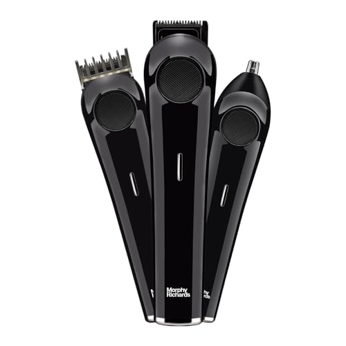 Wurze 2005 Wet & Dry Men’s Hair Trimmer For Face Body Beard With 2 Detachable Clippers 3 Combs 1.5 mm, 3 mm & 5 mm Waterproof IPX 5 Grooming Device (Black)