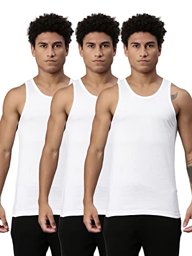 Levi’s Men’s Cotton Style #012 Classic Regular Fit Solid Vest (Pack Of 3, #012-Vest-Wht- White P3_M)