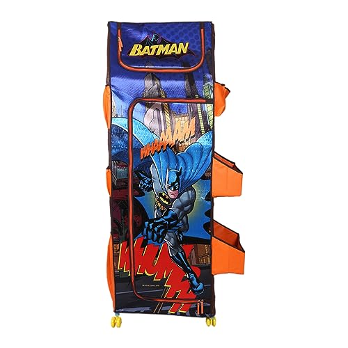 PrettyKrafts Batmen Fun Closet 4 Shelves, Kids Folding Wardrobe
