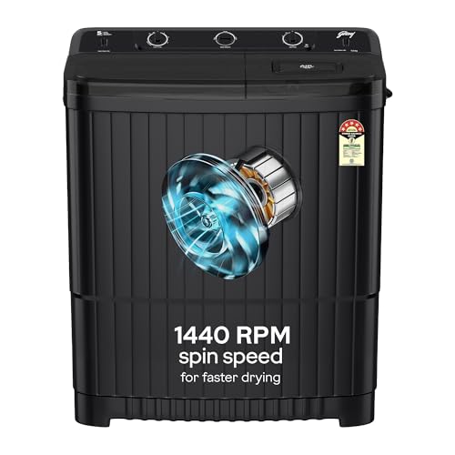 Godrej 7 Kg 5 Star, ⁠Tri- Roto Pulsator Ensure Powerful Scrub and Stain Removal, 1440 RPM Spin Motor, Memory Backup, Semi Automatic Top Load Washing Machine (WSEDGE NEO 70 5.0 PB3 SLGR, Slate Grey)