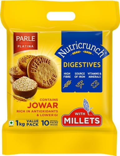 Parle Nutricrunch Classic Wheat Flour Digestive Cookies, 1000 Gram
