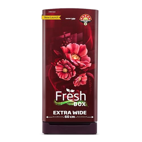 Voltas Beko, A TATA Product 183 L 5 Star Direct Cool Single Door Refrigerator (RDC215A/W0BWRTM0B00GO, Bonita Wine, Fresh Box and Quick Freeze Technology, with Base Drawer)
