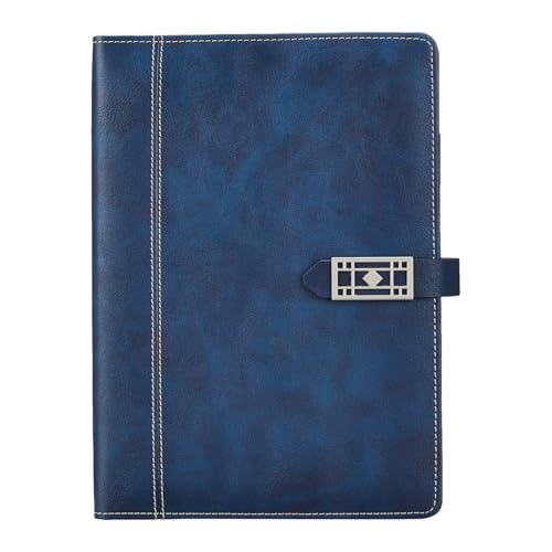 amazon basics Undated Diary 2026 | Designer Faux Leather Organizer | Office Stationery for Business, Interviews & Corporate Meetings | Ideal Gift for Mother & Father (Blue)