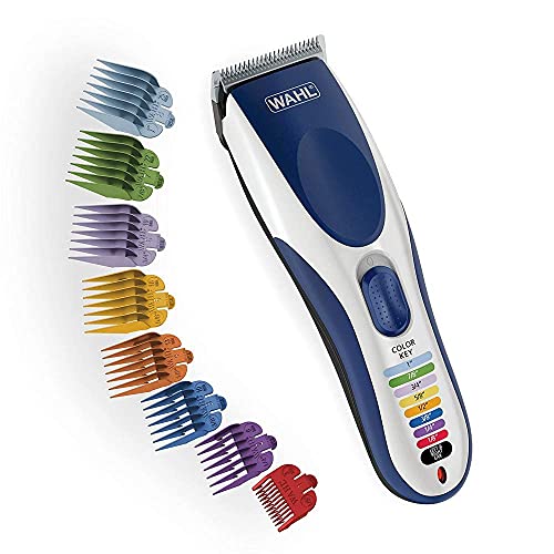 Wahl 09649-024 Cord/Cordless Color Pro Hair Clipper for Men; 60 Minutes run time; LED charging indicator; Easy match Colour coded guards