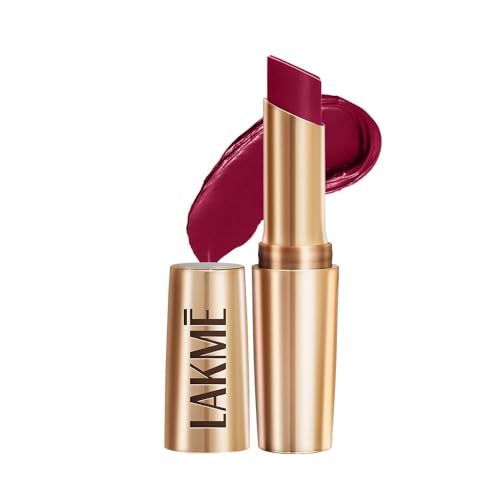 Lakme Powerplay Priming Matte Lipstick, Smooth Matte Finish, Lightweight Lipstick, Smudgeproof, Lasts 16hrs, Hydrates Lips, Red Velvet, 3.6g