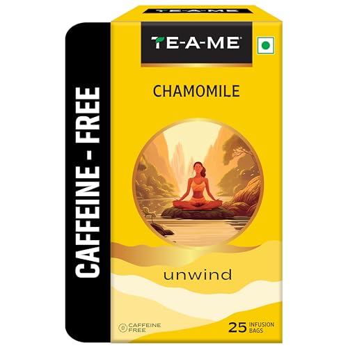 TE-A-ME Chamomile Tea – 25 Tea Bags | Camomile Tea for Sleep, Stress Relief & Relaxation | Unwind | Christmas Gift | New Year Gift