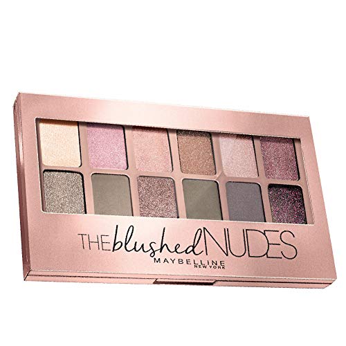 Maybelline New York The Blushed Nudes Eyeshadow Palette – Blush, 12 Highly Blendable Shades, Matte and Sheen Colours. The Blushed Nudes Eyeshadow Palette comes with Highly Pigmented Formula | 9g
