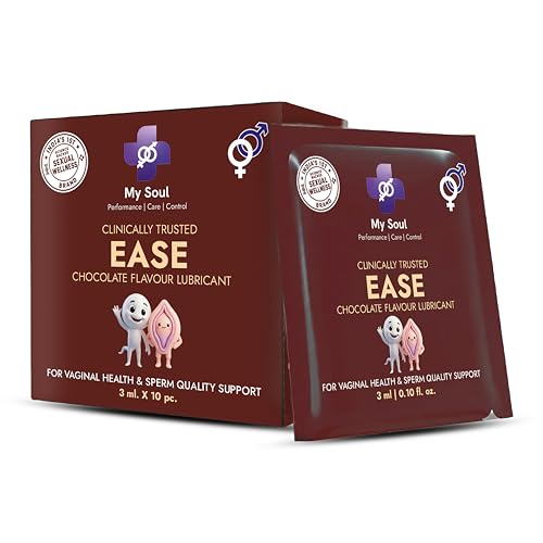 My Soul ChocoLux Chocolate Flavoured Edible Intimate Lube – pH-Balanced, Dermatologically Tested Lubricant (3ml x 10 Sachets) | Safe for Oral, vaginal Use | Intimate-Safe formula – 10 Single-Use Sachets