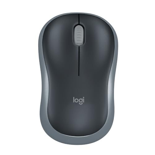 Logitech M186 Wireless Mouse, 2.4GHz with USB Mini Receiver, 3 Years Battery Life, 1000 DPI Optical Tracking, Ambidextrous, Compatible with PC, Mac, Laptop