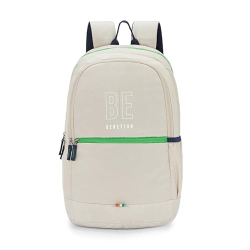 UNITED COLORS OF BENETTON Ming Polyester 25L Non 4 Compartment Laptop Backpack For Unisex – Beige