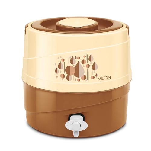Milton Kool Rover 7 Water Jug PU Insulated, 5.3 litres, BPA Free, Leak Proof & Portable Jug, Sturdy Handles, Ideal for Travel, Picnic, Offices, Shops, Brown