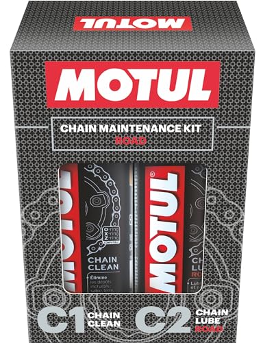 Motul Chain Lube & Chain Cleaner Combo for Bikes – C2 Lubrication + C1 Deep Cleaning Spray for Superior Chain Care, Suitable for All Motorcycles, 150 ml Each