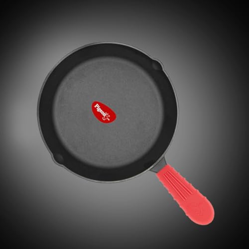 Pigeon by Stovekraft Cast Iron Frying Pan, 20 cm | Naturally Nonstick | Pre-Seasoned with 100% Vegetable Oil | Toxin-Free | Perfect Crisping | Stylish Handle | Bring Back Nostalgic Taste in Cooking