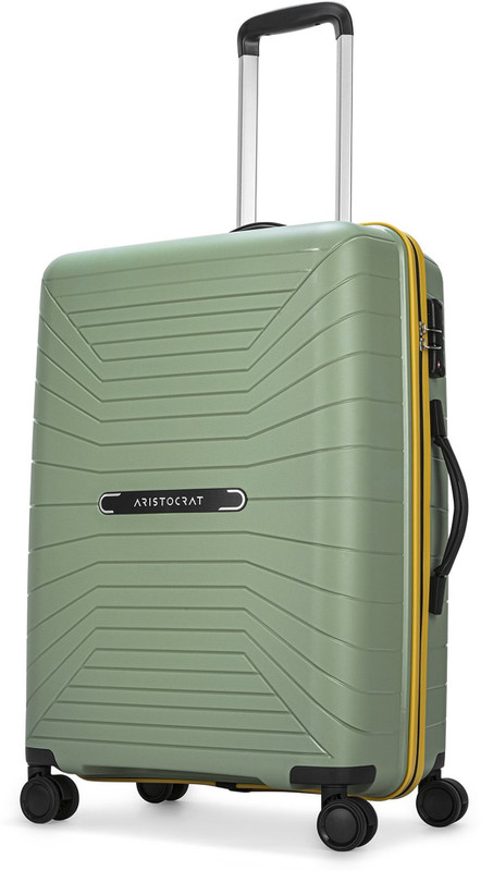 ARISTOCRAT Carnival Pro Polypropylene | Trolley Bag With TSA Lock Check-in Suitcase 8 Wheels – 26 Inch