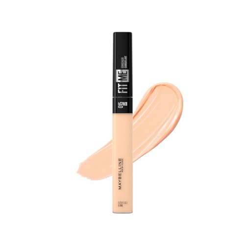 Maybelline New York Fit Me Concealer, Oil free Liquid Concealer conceals dark circles, redness, flaws, and blemishes. Fit Me Liquid Concealer suits oily skin & dry skin – Fair|6.8ml
