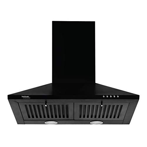 Hindware Smart Appliances | Marvia 60 cm Chimney | 1000 CMH | Pyramid | Push Button | Efficient Dual LED Lamps and Double Baffle Filter | 5 Yrs Warranty on Motor & 2 Yrs on Product (Black)