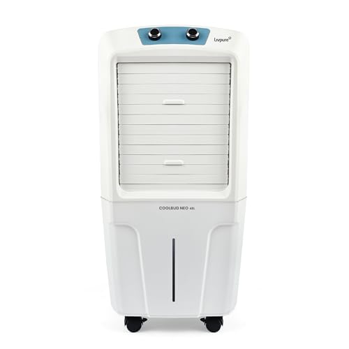 Livpure Coolbud Neo Personal Cooler 48L |240 Sq. Ft. Area Coverage| 20Ft. Poweful Air Throw| Inverter Compatible | Honeycomb Pads | 2 Yrs Motor Warranty & 1 Yr Comprehensive (White)